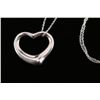 Image 3 : Tiffany Sterling Silver Open Heart Necklace.