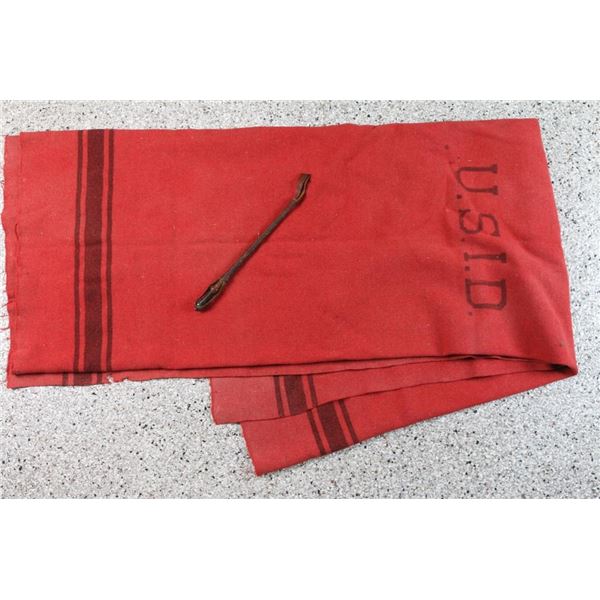 U.S.I.D. Wool Rug & Riding Crop