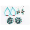 Image 2 : Lot of 3 Pair of Earrings.