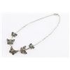 Image 2 : Navajo Green Turquoise Butterfly Necklace