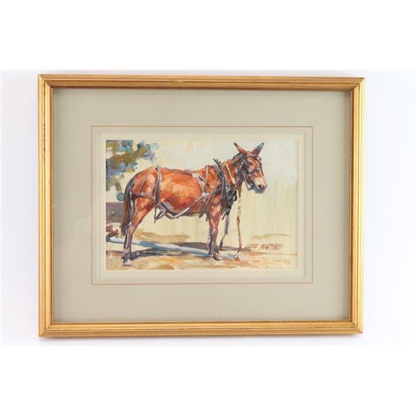 Original Oil Painting of Mule.