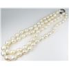 Image 1 : Double Stand White Baroque Pearl Necklace