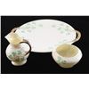 Image 1 : Belleek Serving Plate w/ Sugar Bowl & Creamer.