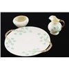 Image 3 : Belleek Serving Plate w/ Sugar Bowl & Creamer.