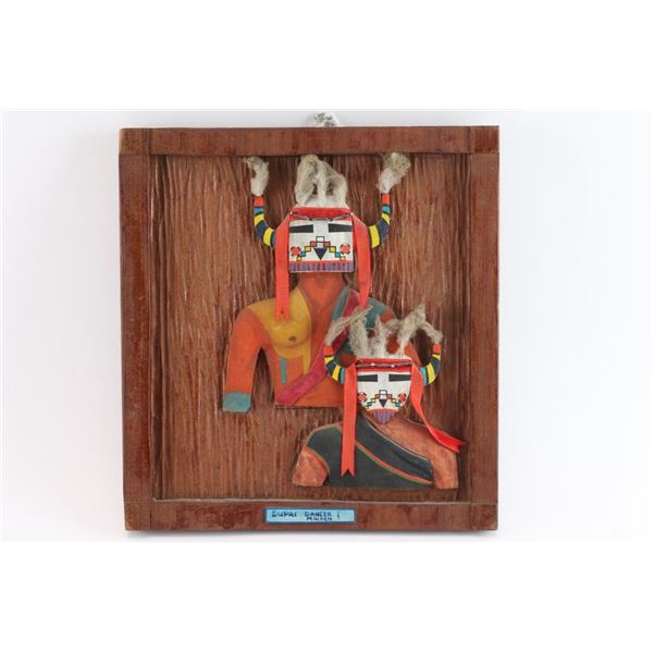 Supai Dancer & Maiden Carved Plaque.