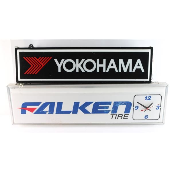 Falken and Yokohama Lighted Tire Signs