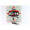 Image 1 : Hires Root Beer Lighted Wall Clock.