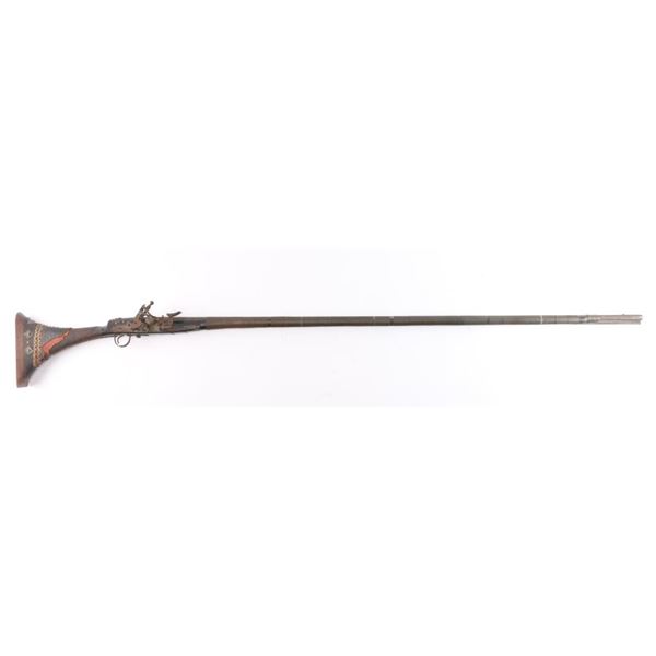 North African Jezail Flintlock Rifle .45 Cal.