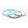 Image 1 : Lot of 3 Turquoise Bracelets.