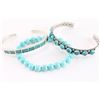 Image 2 : Lot of 3 Turquoise Bracelets.