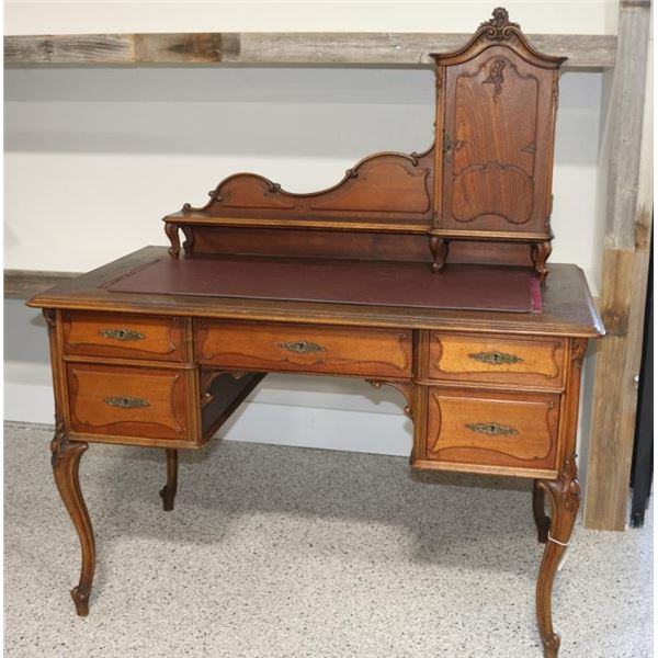 Antique Two-Piece Desk.