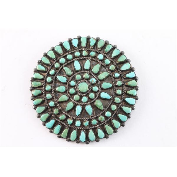 Hopi Turquoise Cluster Pendant.