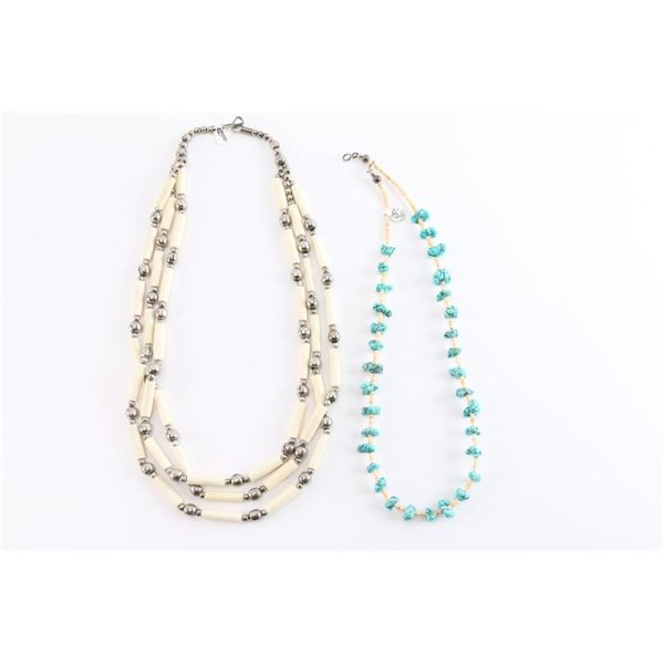 Lot of 2 Beaded Necklaces.
