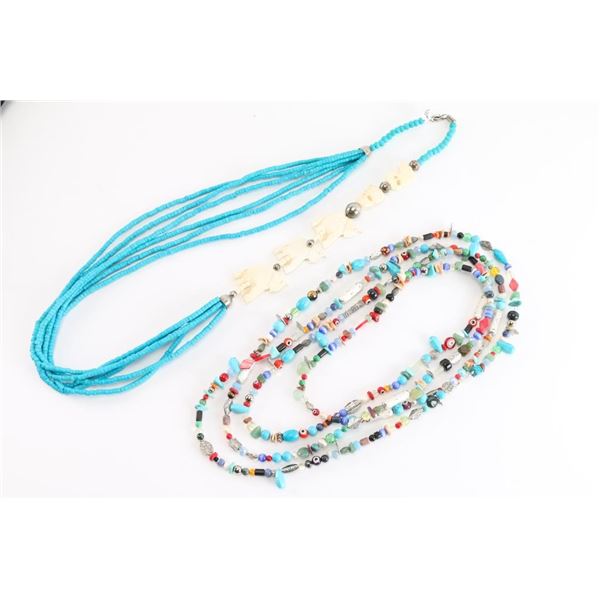 Lot of 2 Beaded Necklaces.