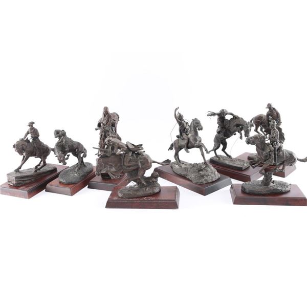 8 Small Frederick Remington Bronzes.