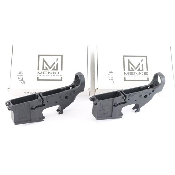 Lot of 2 Menke MR-15 Stripped Lower Receivers