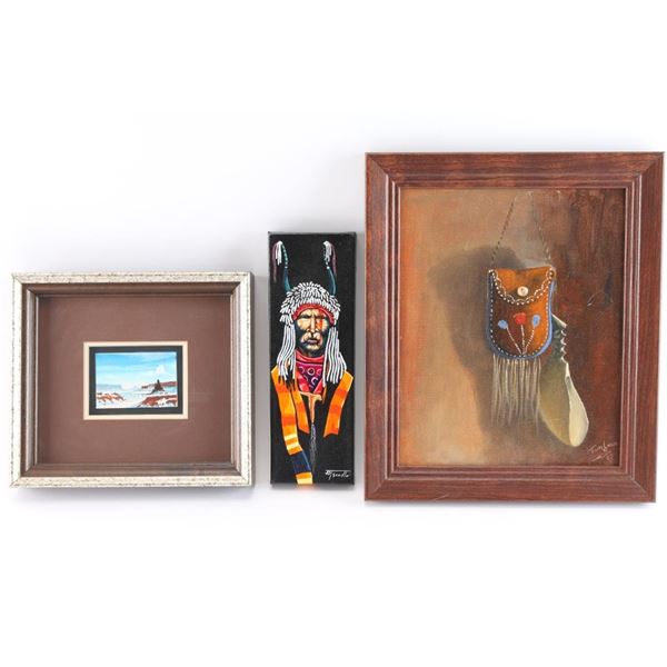 Collection of 3 Small Southwest Artworks.