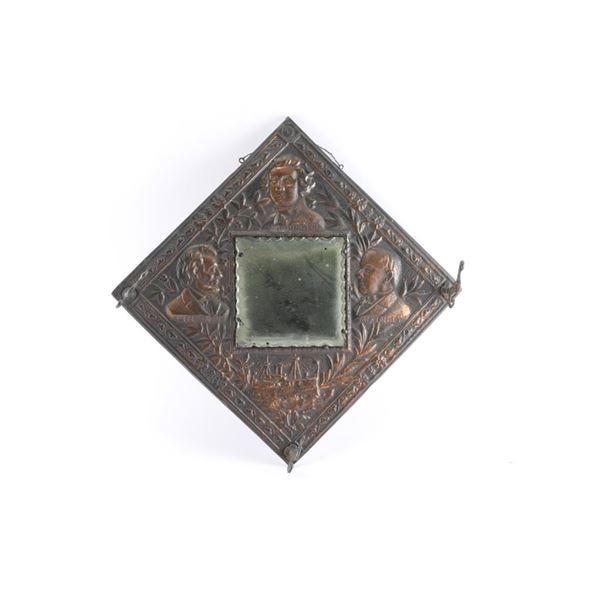 Antique Mirror & Coat Hook.