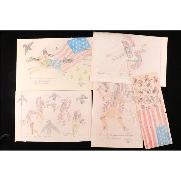 5 Ledger Drawings by Sam Lomo.