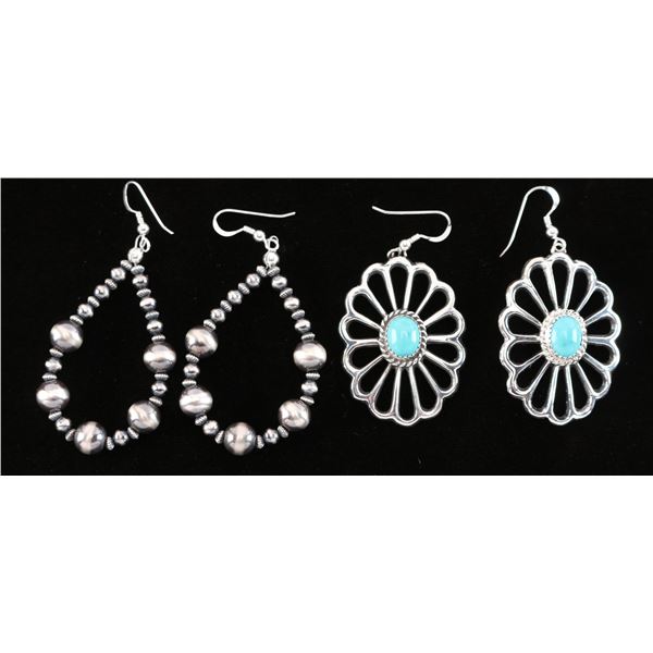 Lot of 2 Pair of Navajo Earrings