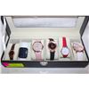 Image 1 : NEW FAUX LEATHER WATCH STORAGE BOX WITH WATCHES