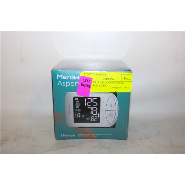 NEW WRIST BLOOD PRESSURE MONITOR 5.3-8.5"
