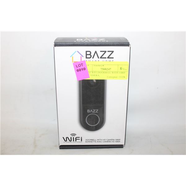 BAZZ WIFI DOORBELL WITH 1080P HD CAMERA,