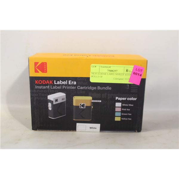 NEW KODAK LABEL MAKER WITH 13 ROLLS OF