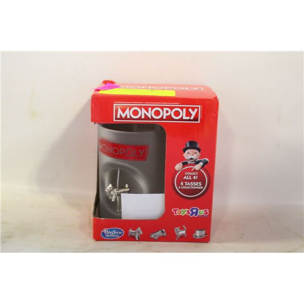 NEW MONOPOLY COLLECTABLE GLASS MUG