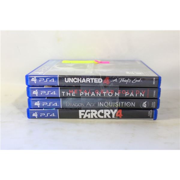 LOT OF 4 PS4 GAMES (ALL HAVE BOOKLETS)