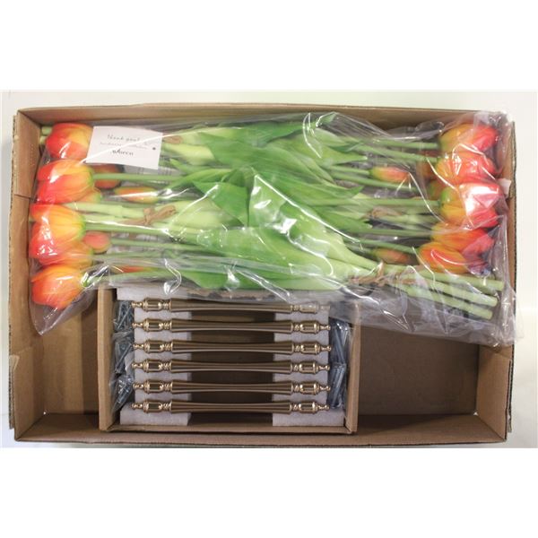 NEW 20PCS ARTIFICIAL TULIPS FLOWERS + NEW 6 ITEMS