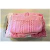 Image 1 : NEW HAND-MADE KNITTED PINK BABY OUTFIT & BLANKETS,