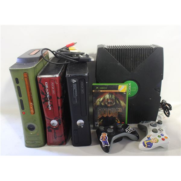 **ALL UNTESTED** XBOX LOT + 2 CONTROLLERS(MISSING-