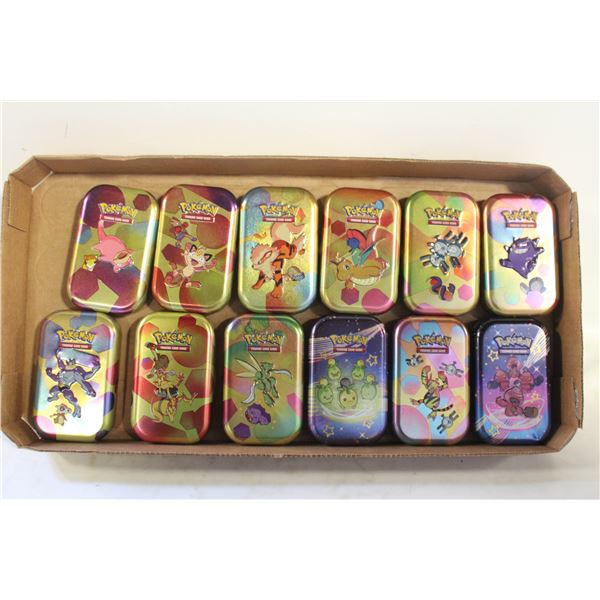 12 POKEMON TINS LOT