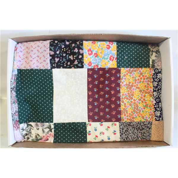 UNFINISHED HOME-MADE QUILT 85"X64, ESTATE