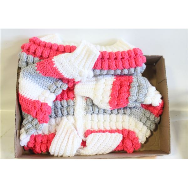 NEW HAND-MADE KNITTED TODDLER CARDIGAN SWEATER,