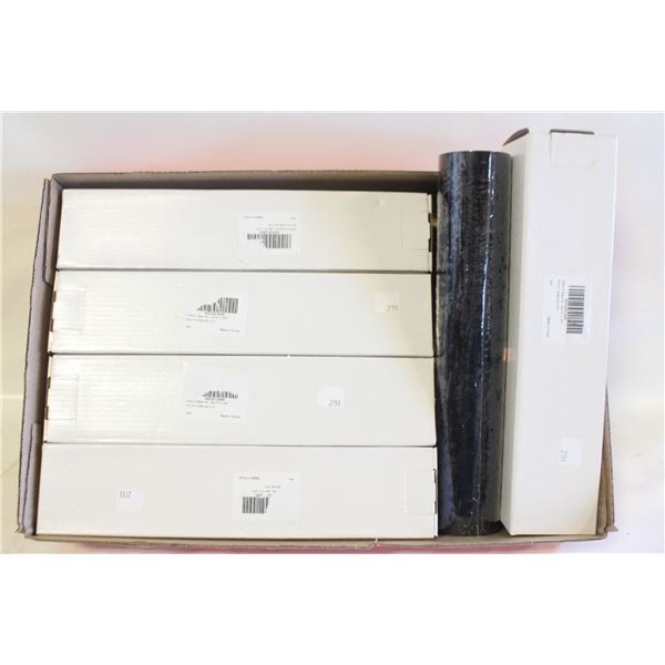 LOT OF 6 BLACK PERMANENT VINYL ROLLS,