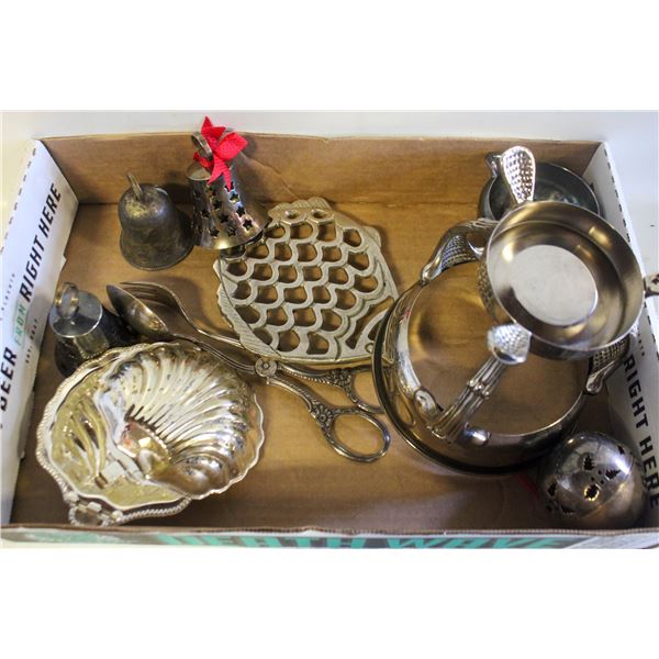 VINTAGE E.P. BRASS & SILVER-PLATED KITCHEN WARES