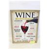 Image 1 : METAL TIN SIGN - WINE FROM AROUND THE WORLD