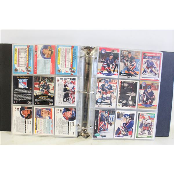 BINDER ALL HOCKEY CARDS APPROX 378 CARDS