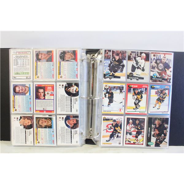 BINDER ALL HOCKEY CARDS APPROX 414 CARDS