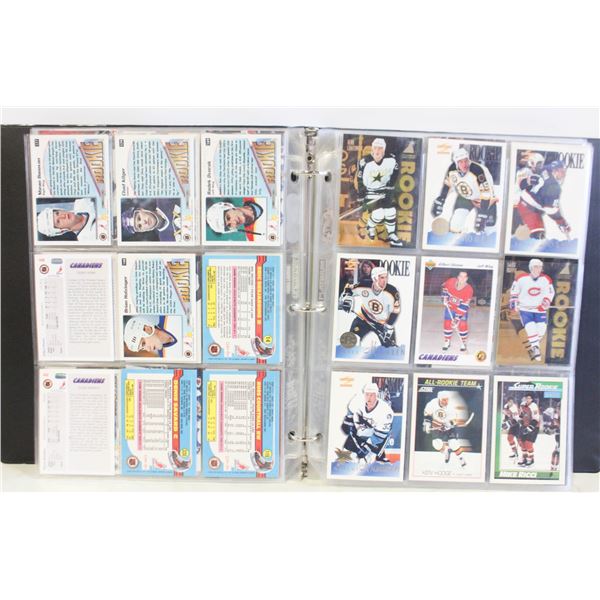 BINDER ALL ROOKIES HOCKEY APPROX 188 CARDS