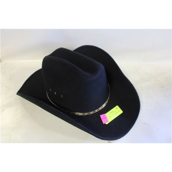 COWBOY HAT - WESTERN CATTLEMAN BLACK COWBOY HAT