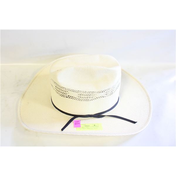COWBOY HAT - SIZE 7 3/8, BANDORA CREAM COWBOY HAT