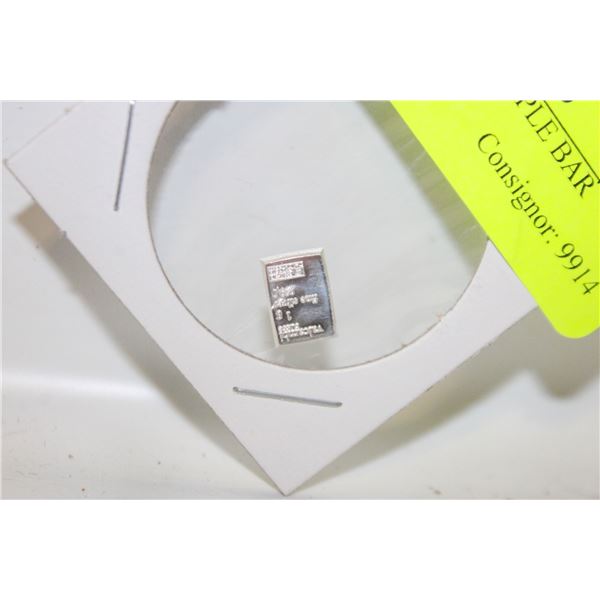 1 GRAM SILVER MAPLE BAR