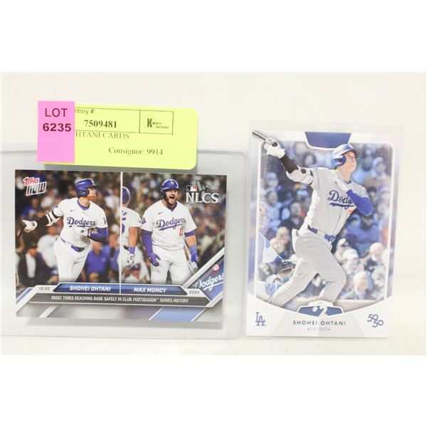 2 SHOHEI OHTANI CARDS