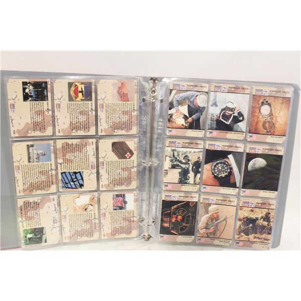 BINDER OF DESERT STORM CARDS