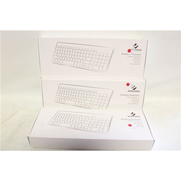 LOT OF 3 WIRELESS KEYBOARDS, 2.4G OR