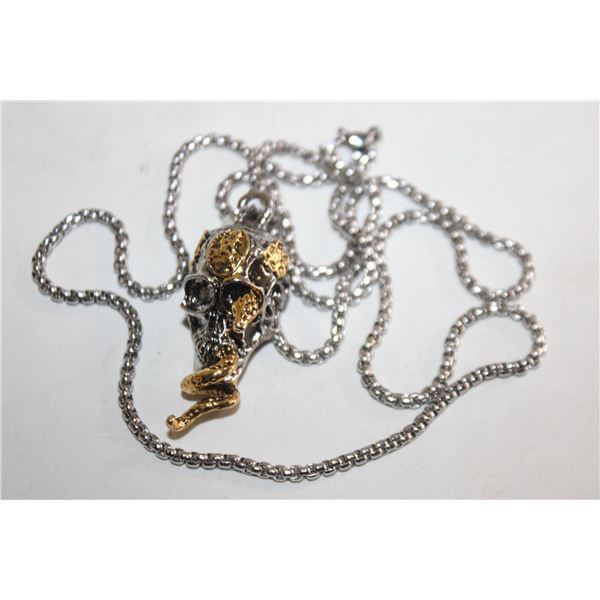 NEW SKULL BIKERS NECKLACE