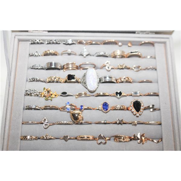 BOX OF 63 RINGS